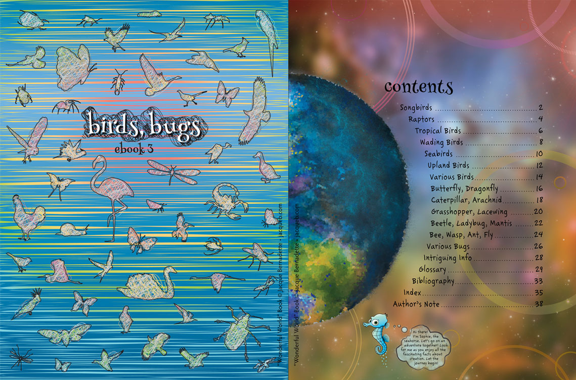 Birds, Bugs eBook 3 - Title Page and Contents
